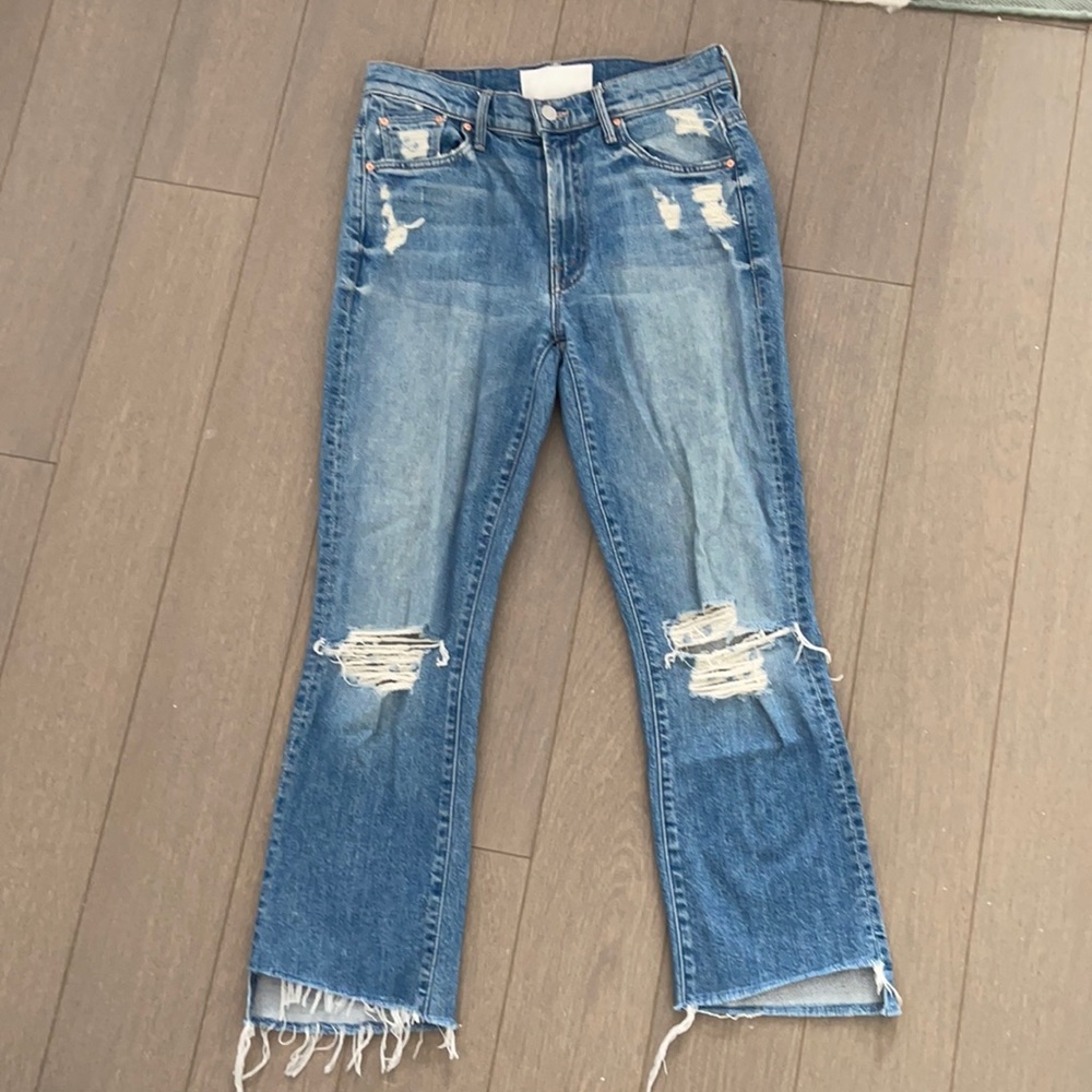 MOTHER Insider Crop Step Fray